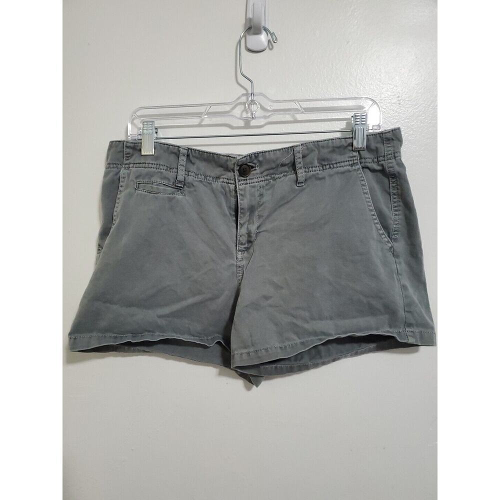 Merona Gray Chino Shorts Women's 10 Mid-Rise w/ Pockets